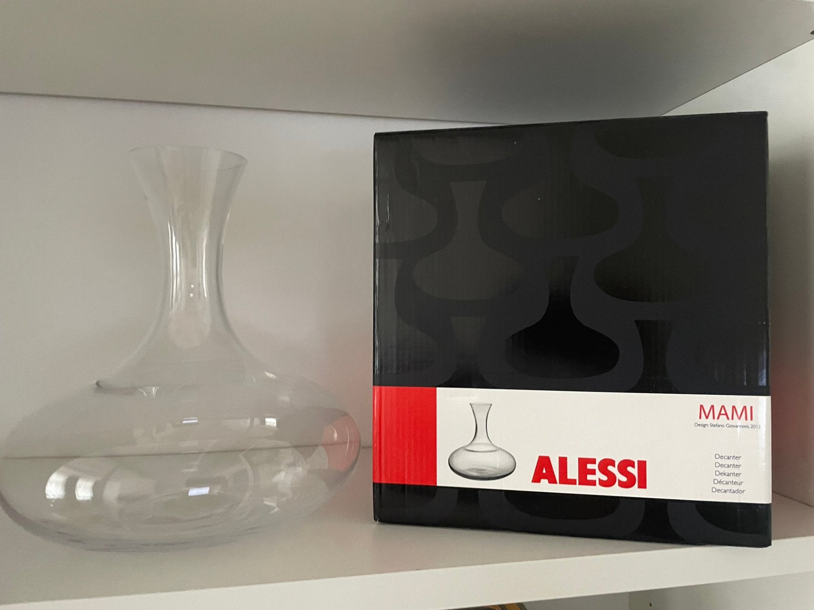 Alessi decanteerkaraf – incl originele verpakking, Overige typen, Ophalen of Verzenden, Overige stijlen, Glas