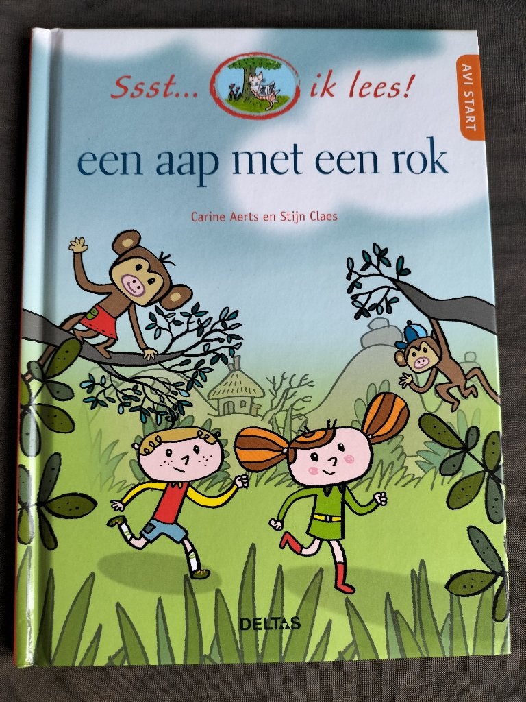 Ssst... ik lees! - een aap met een rok / avi Start, Boeken, Ophalen of Verzenden, Zo goed als nieuw, Carine Aerts, Fictie algemeen