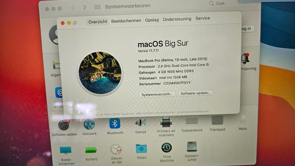 Macbook pro 13 inch late 2013, Computers en Software, Apple Desktops, Gebruikt, 2 tot 3 Ghz, SSD, Ophalen of Verzenden