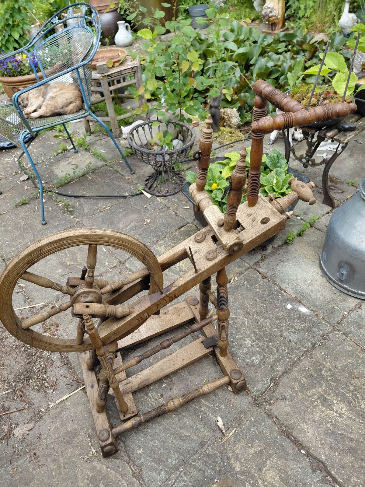 Antiek Spinnewiel - Decoratief en Authentiek, Ophalen of Verzenden, Gebruikt, Spinnewiel
