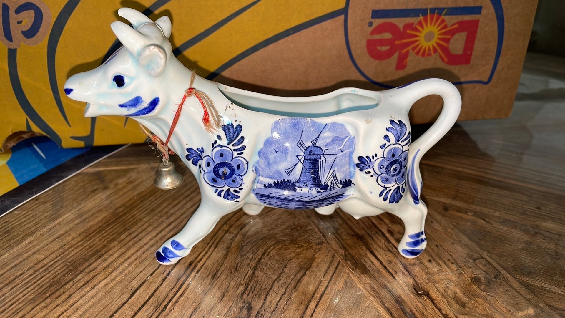Koe melkkan / room kan Delfts blauw / met bel en stempel, Ophalen of Verzenden