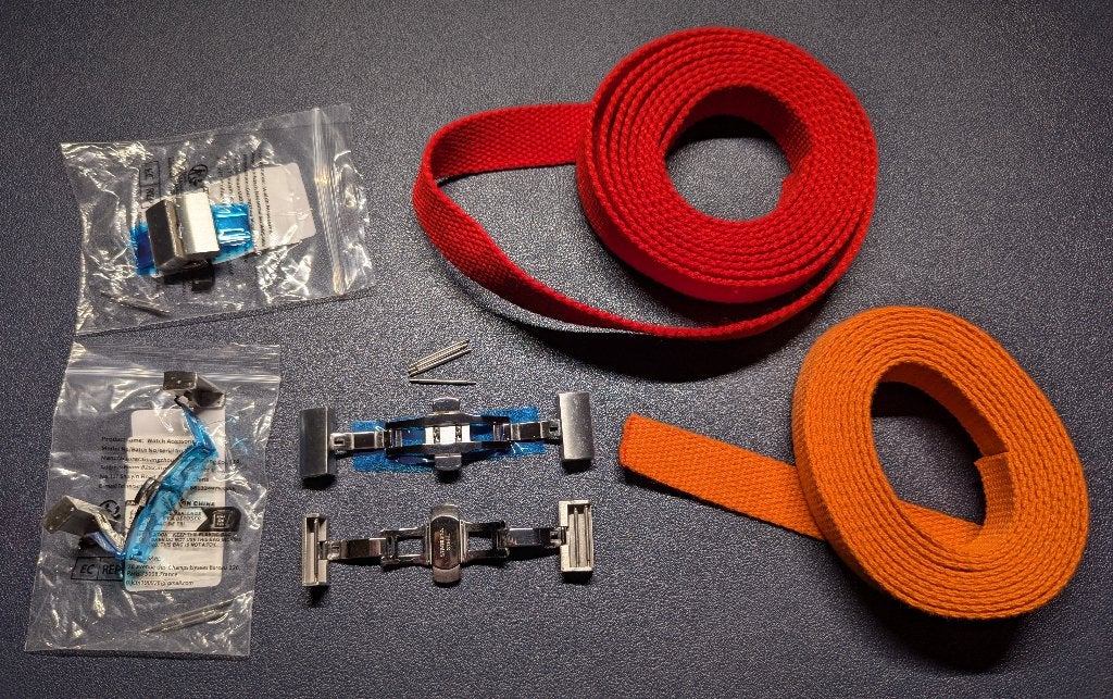 DIY horlogebandset OctoPod-stijl 20mm - 4 sluitingen + strap, Verzenden, Nieuw