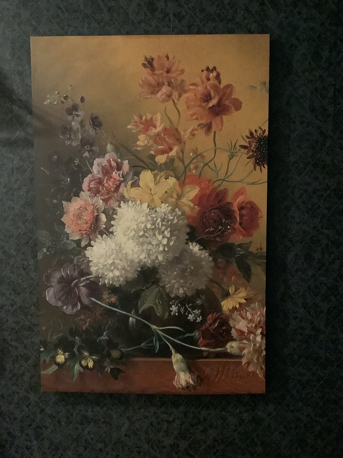 Groot bloemstilleven op canvas – klassieke Hollandse stijl, Ophalen of Verzenden, Zo goed als nieuw, Schilderij