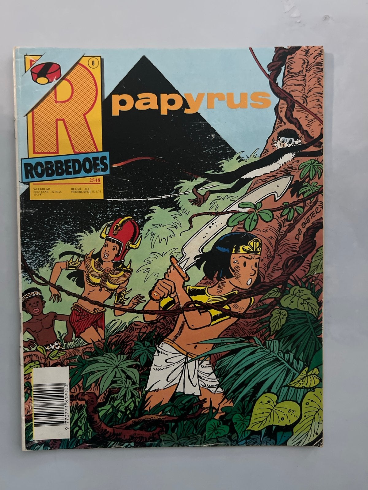 Robbedoes Papyrus - Weekblad 2548 (1987), Boeken, Eén stripboek, Ophalen of Verzenden, Gelezen