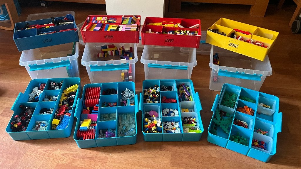 Grote partij Lego met orginele sorteerbakken, Kinderen en Baby's, Speelgoed | Duplo en Lego, Ophalen, Gebruikt, Losse stenen, Lego