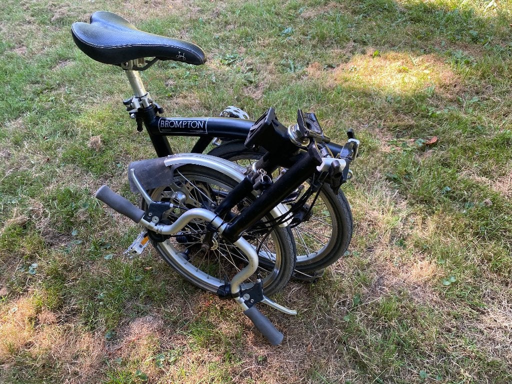 Brompton vouwfiets met telescopisch zadelpen, Gebruikt, Brompton, 16 tot 18 inch, Versnellingen