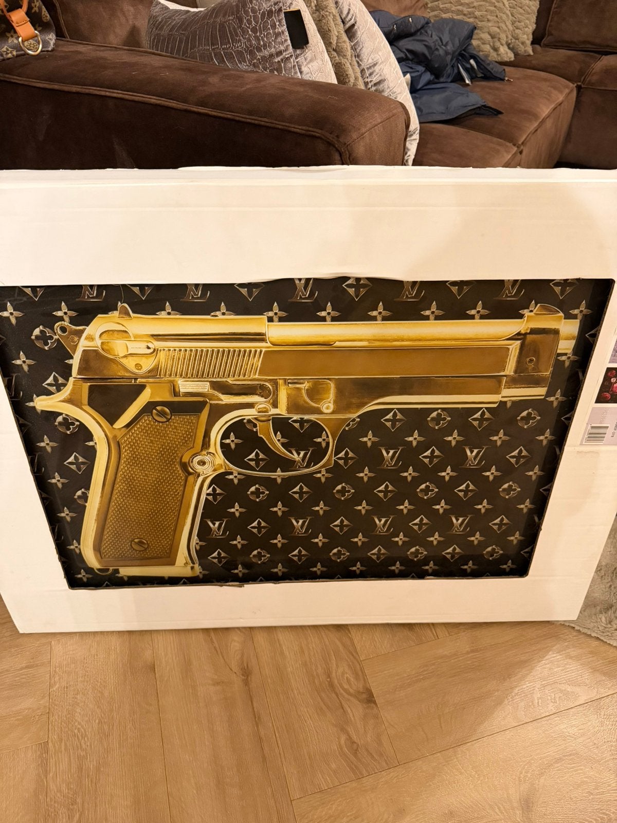 Louis vuitton glazen schilderij, Huis en Inrichting, Ophalen, Zo goed als nieuw, Rechthoekig, Minder dan 100 cm