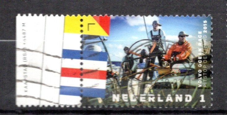 gestempelde zegel. Jaar 2015: ocean race met tab, Ophalen of Verzenden, Na 1940, Gestempeld