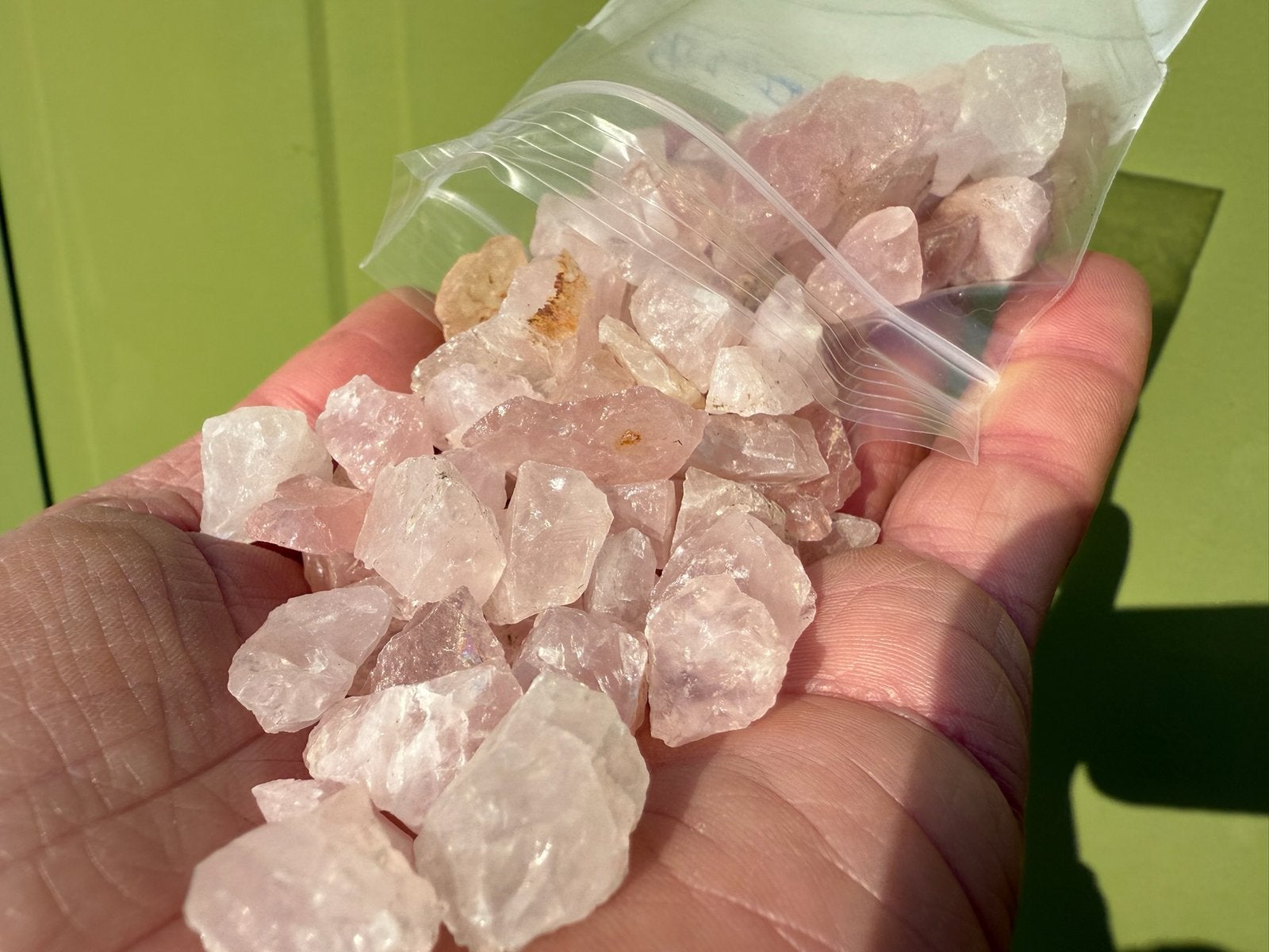 Verzameling ruwe Rozenkwarts mineralen, Ophalen of Verzenden, Mineraal