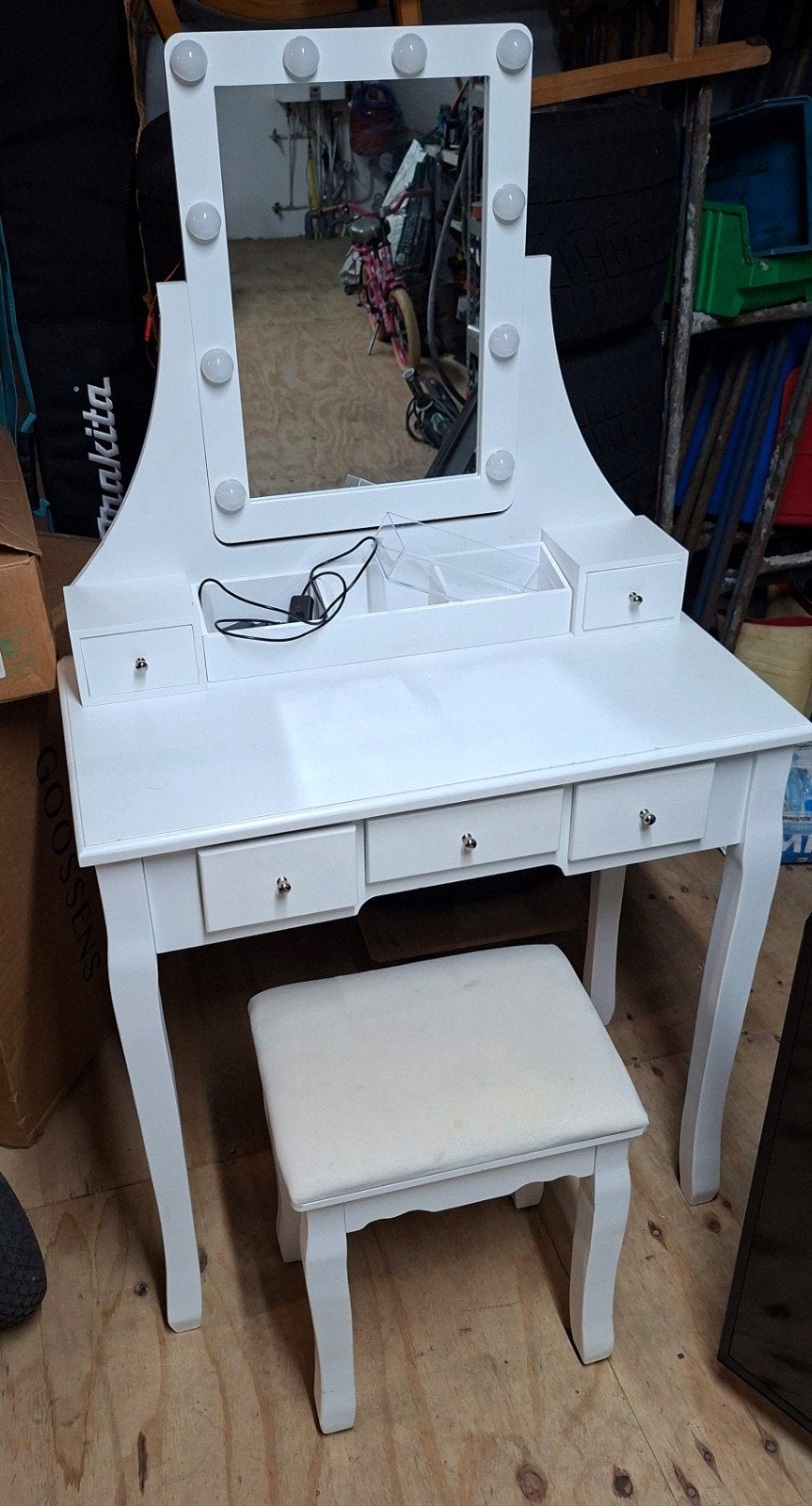 make up tafel / kaptafel met verlichting, Ophalen, Gebruikt, 100 tot 150 cm, 50 tot 100 cm