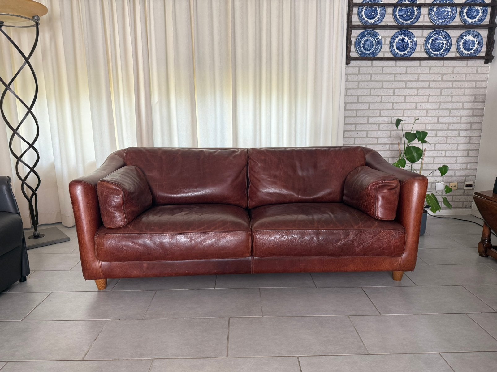 Waanzinnige Baxter bank in topconditie, Huis en Inrichting, Ophalen, Gebruikt, Driepersoons, Rechte bank