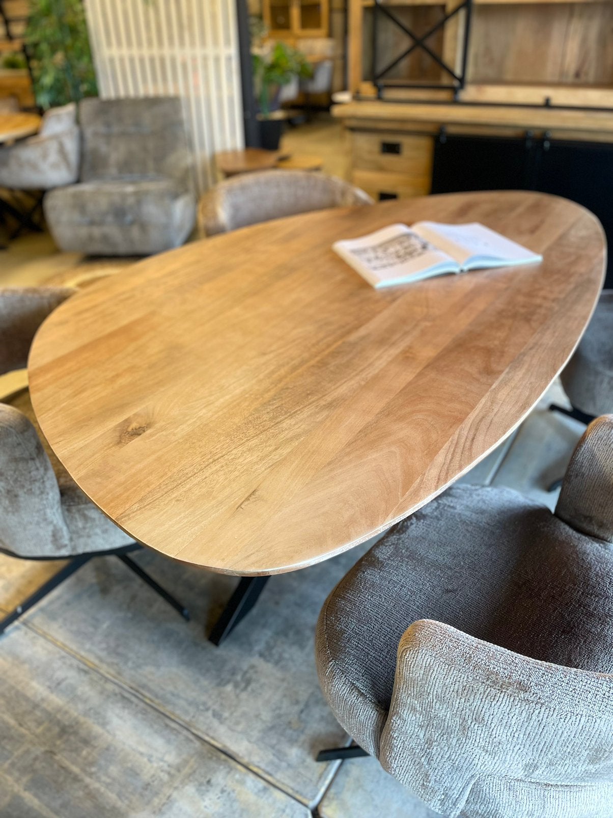 LEEGVERKOOP ORGANISCH BLAD MANGO VOORRAAD259 EURO CHEFMEUBEL, Bruin, Nieuw, Ophalen of Verzenden, Metaal