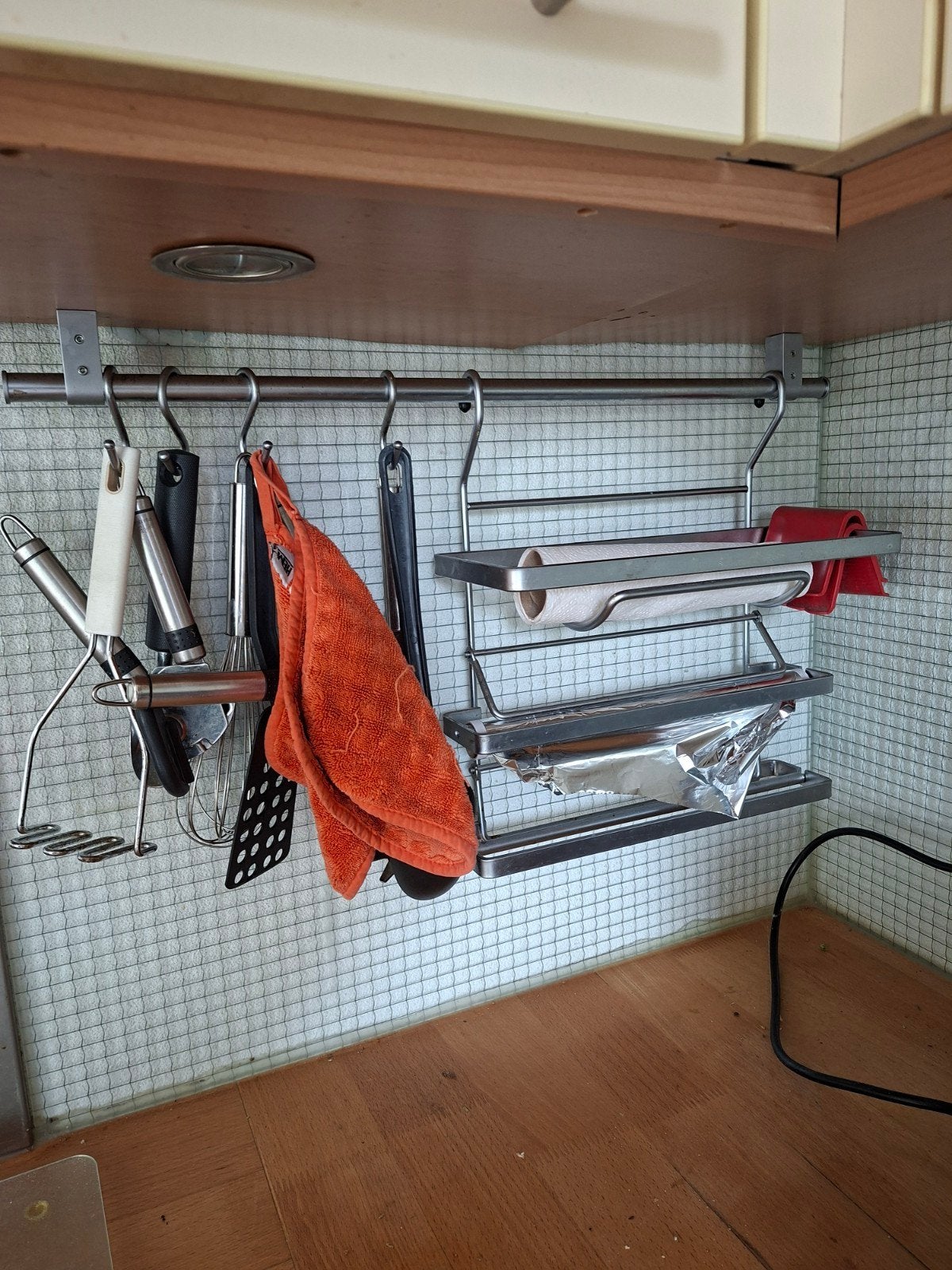 IKEA Fintorp Keukenrek met Haken en Foliehouders, IKEA, Zilver, Ophalen of Verzenden, Metaal