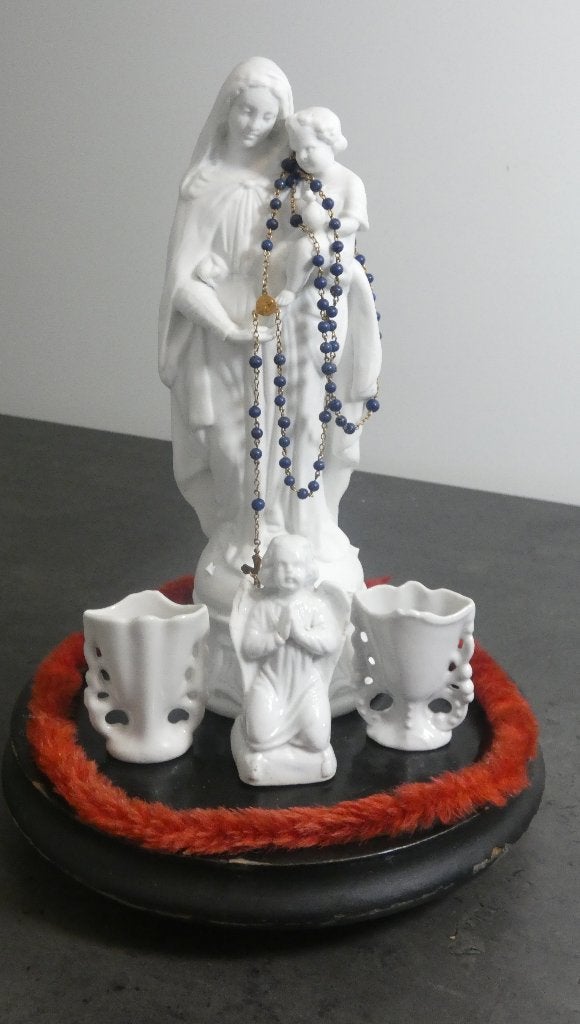 Antiek Maria beeld Frankrijk met toebehoren [9999], Ophalen