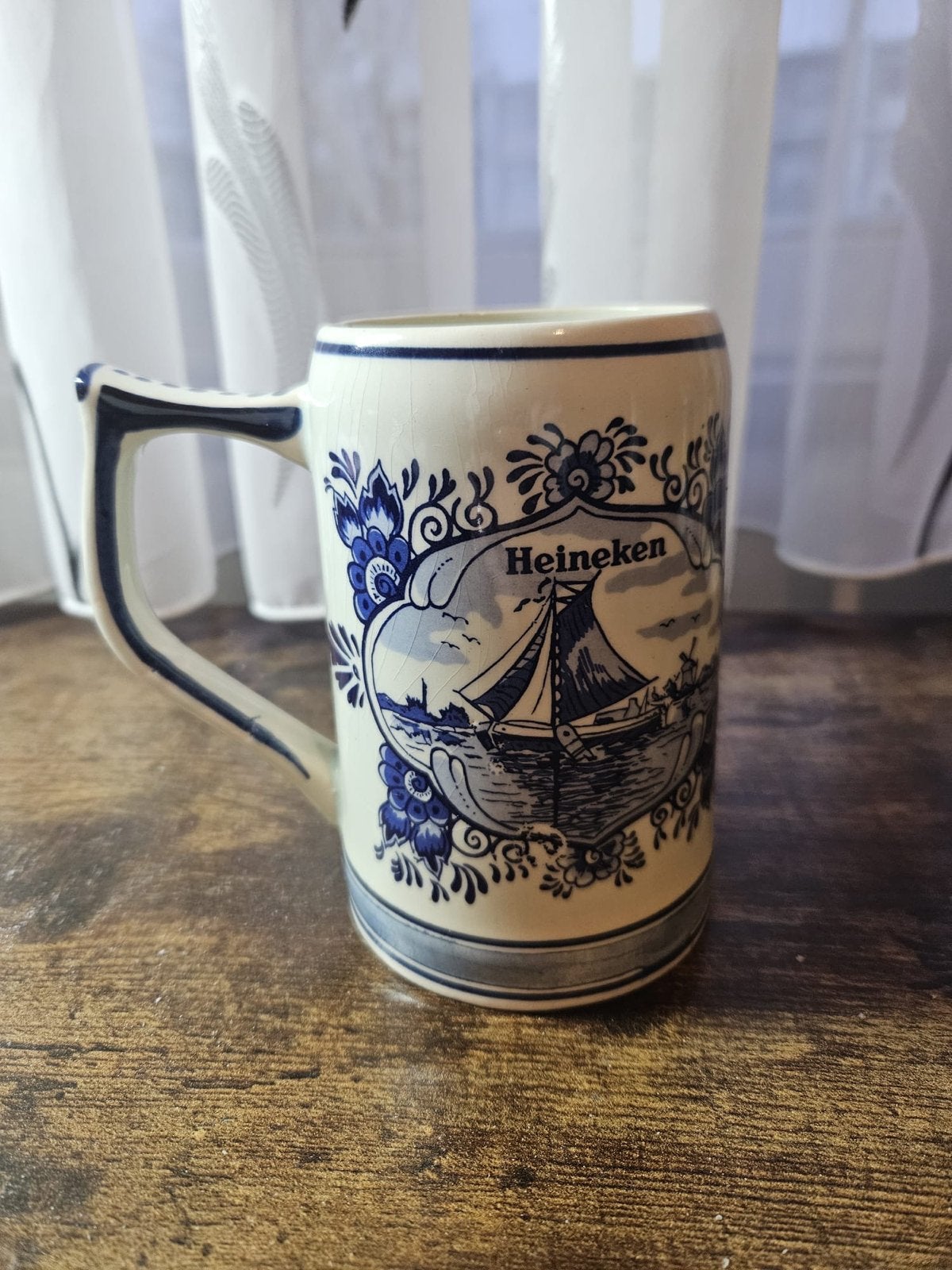 Heineken Delfts Blauw Bierpul - Vintage Hollandse Stijl, Antiek en Kunst, Ophalen of Verzenden
