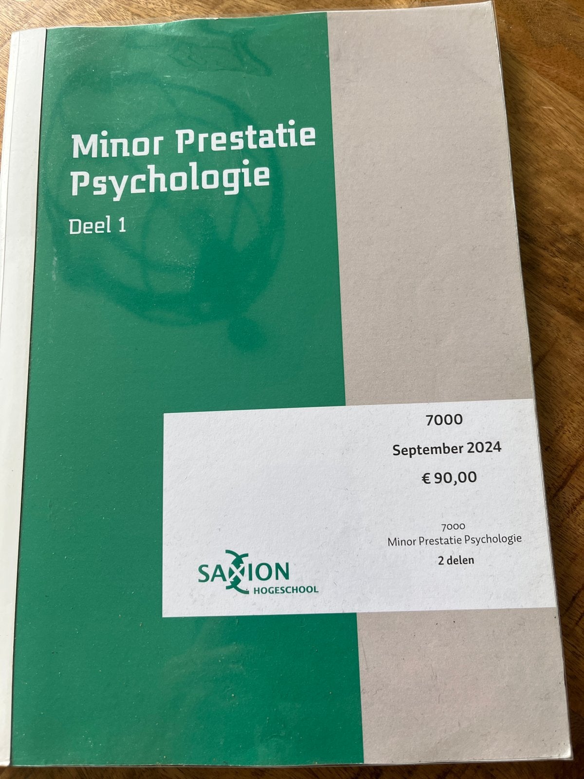 Minor Prestatie Psychologie - Deel 1 & 2 (Saxion), Ophalen, Gamma, Zo goed als nieuw, HBO