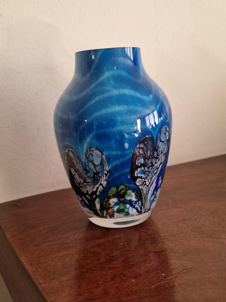 Vaas Dikwandig / gemêleerd   glas, Ophalen of Verzenden