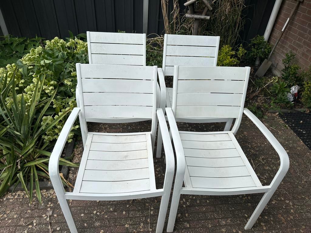 4x aluminium tuinstoelen Palermo GAMMA, Ophalen of Verzenden, Zo goed als nieuw, Kunststof