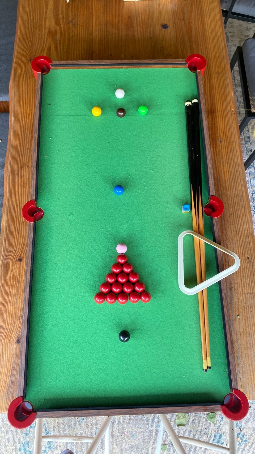 Biljart tafel hout, Sport en Fitness, Biljarten en Poolen, Ophalen, Zo goed als nieuw, Biljarttafel