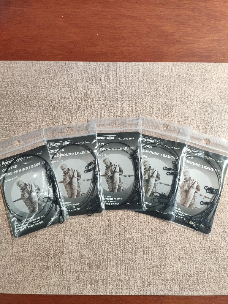 5 pakjes x 3 Rozemeijer leaders 30 cm. 30 lbs.  ( kunstaas ), Ophalen of Verzenden, Nieuw, Overige typen