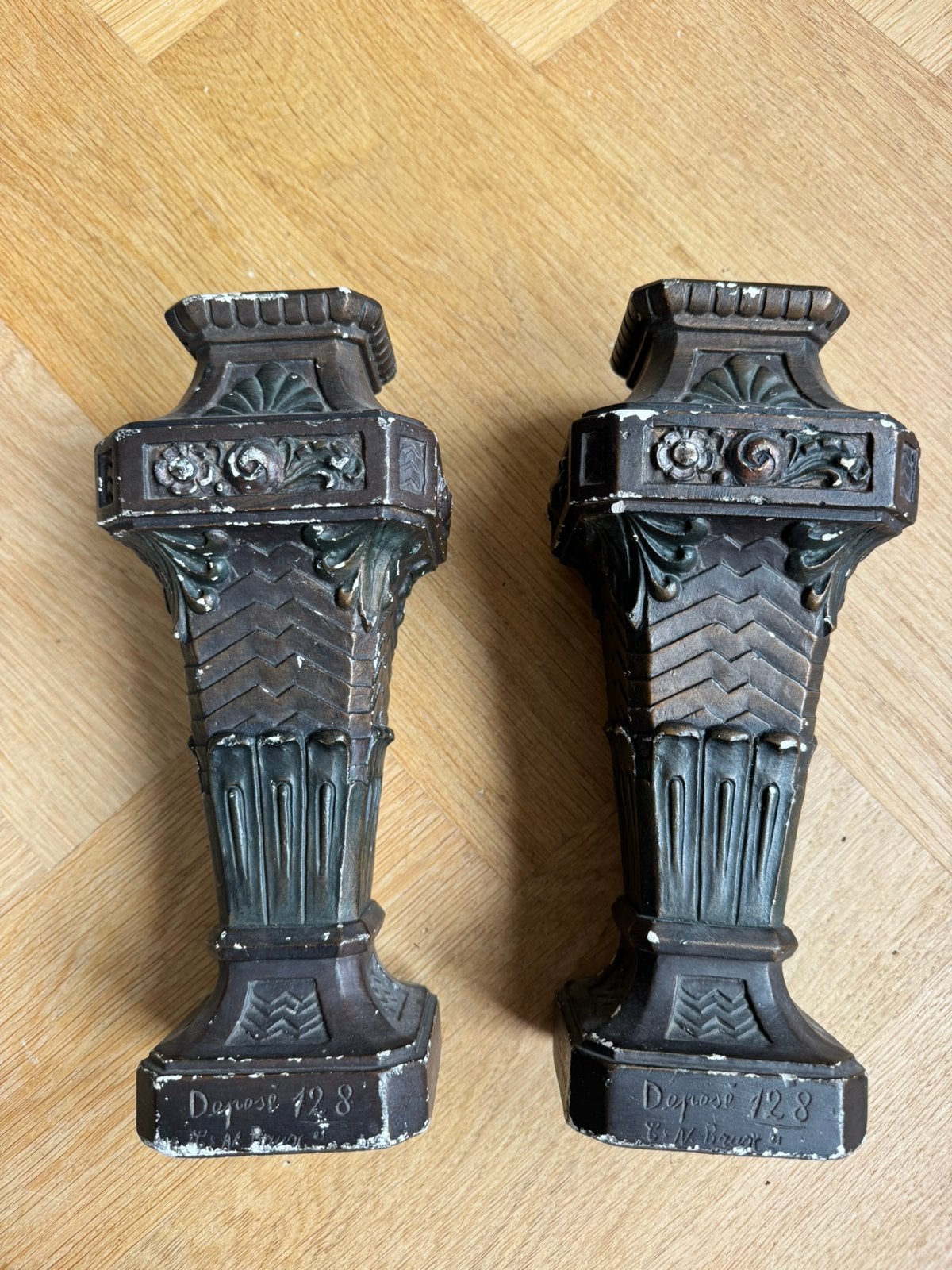Antiek, gesigneerd, twee stuks kelken, Ophalen of Verzenden