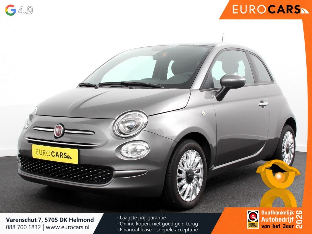 Fiat 500 1.0 Hybrid Lounge Plus Cruise control Panorama dak, Auto's, Voorwielaandrijving, Stof, Gebruikt, Euro 6