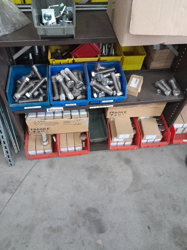 Grote partij A2 Bouten & Moeren & Ringen (RVS), Ophalen, 100 tot 250 mm, Nieuw, Rvs