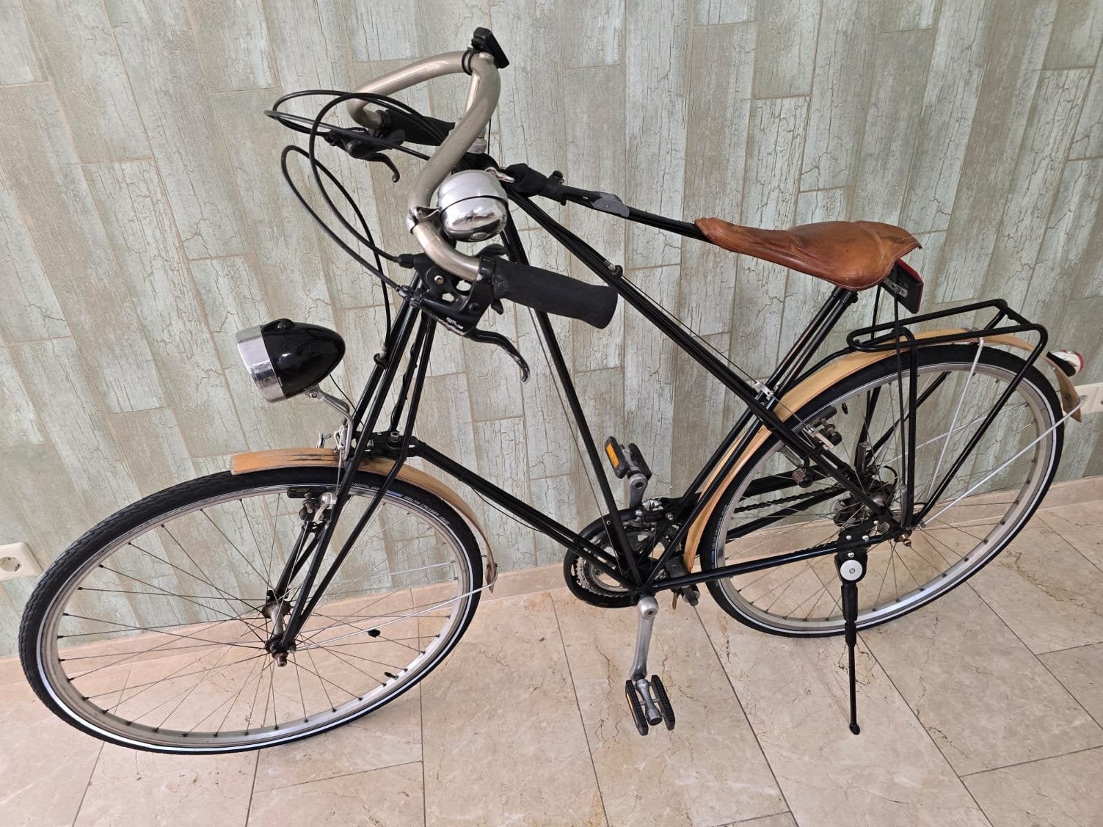 Unieke Pedersen fiets uit 1992 Deore DX en houten spatborden, Gebruikt, Velgrem, Versnellingen, 50 tot 53 cm