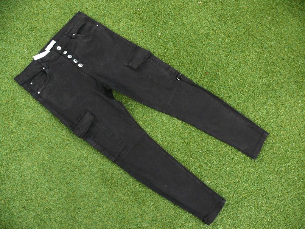 Bershka spijkerbroek maat 40 lengte 30 stretch, Zwart, Zo goed als nieuw, W30 - W32 (confectie 38/40), Bershka
