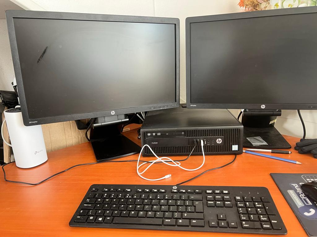 HP ProDesk 600 G1 SFF met 2 HP ZDisplay monitoren, Ophalen, Gebruikt, Met monitor, 8 GB