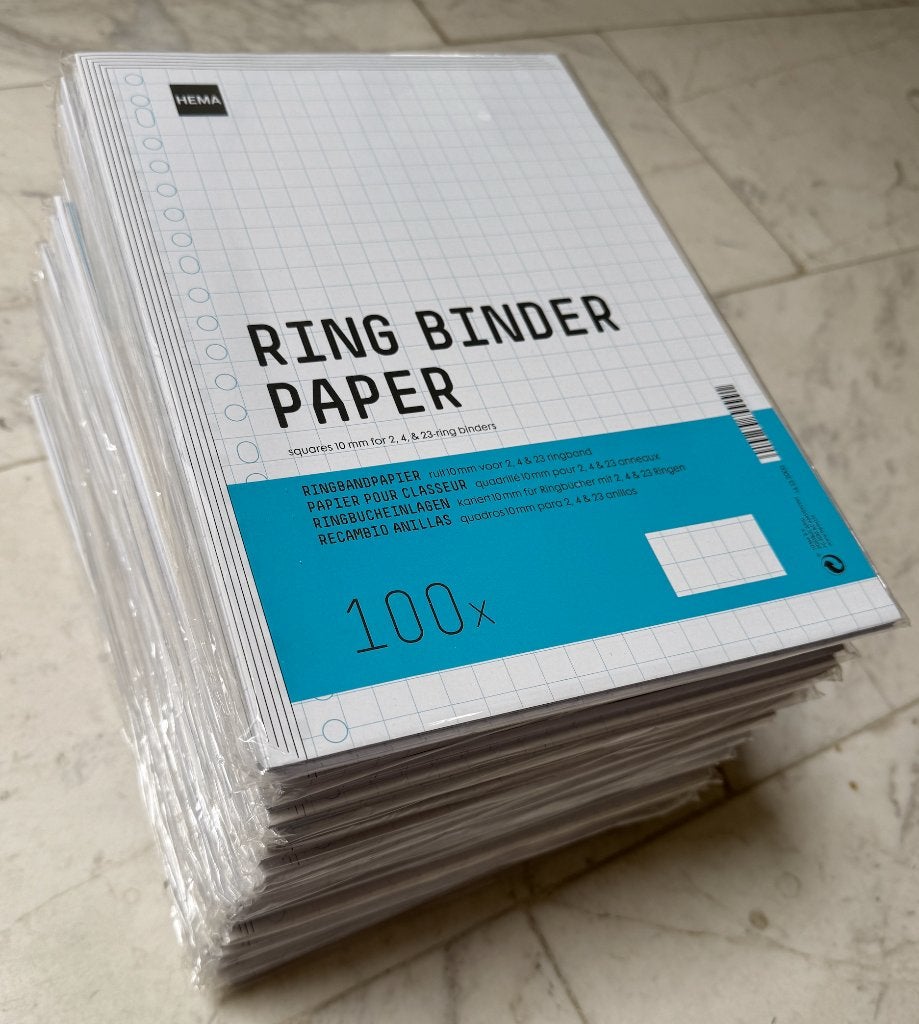 ringband papier geruit | 27 pakken van 100 vel, Diversen, Papierwaren, Ophalen, Nieuw