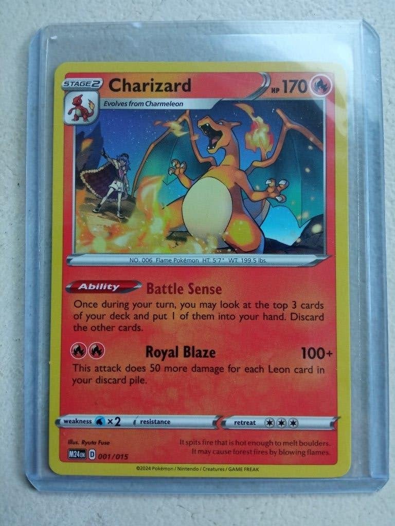 Charizard M24en 001/015., Ophalen of Verzenden, Nieuw, Losse kaart