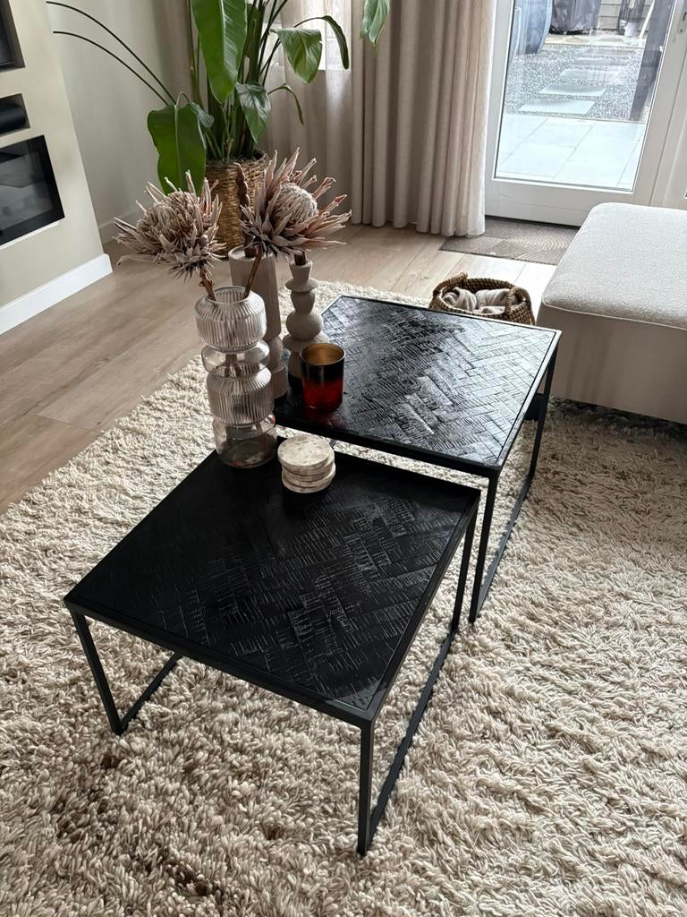 Zwarte salontafels, Ophalen, 50 tot 100 cm, 50 tot 100 cm, Zo goed als nieuw
