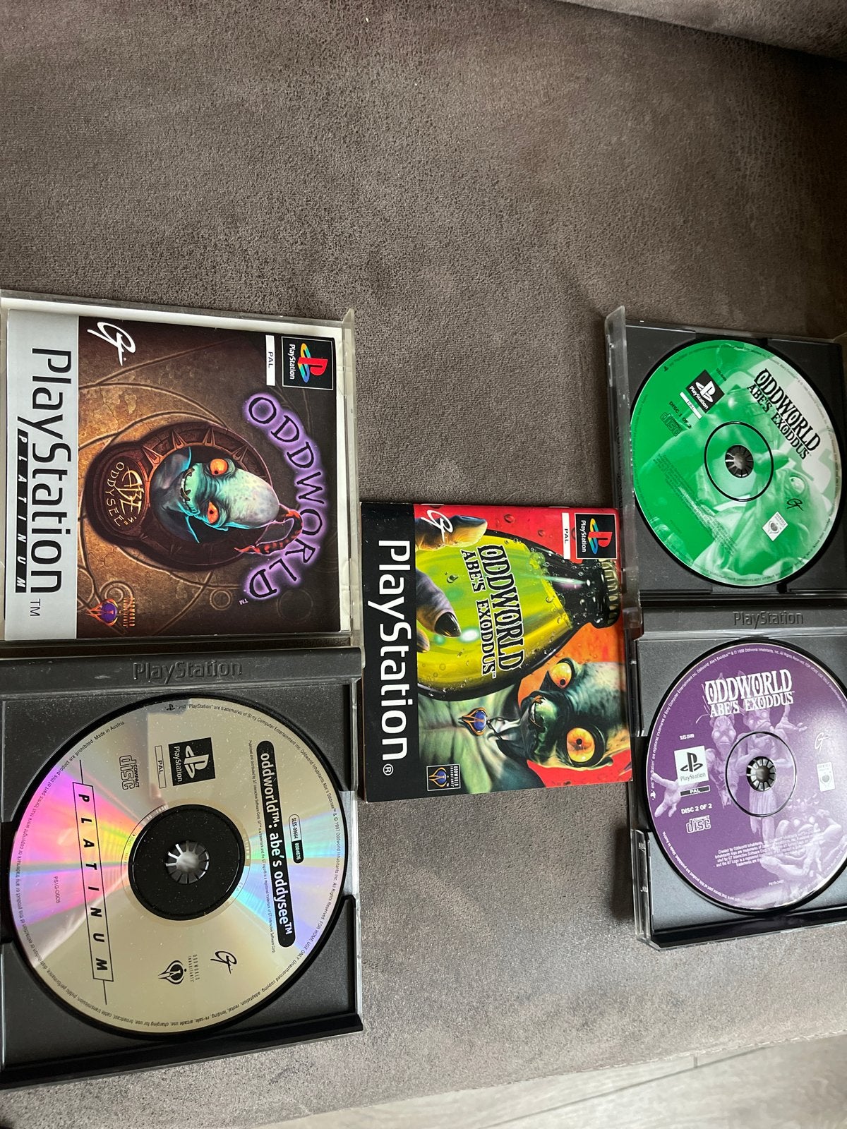 Oddworld: Abe's Oddysee & Abe's Exoddus PS1, Ophalen, Gebruikt, 1 speler, Platform