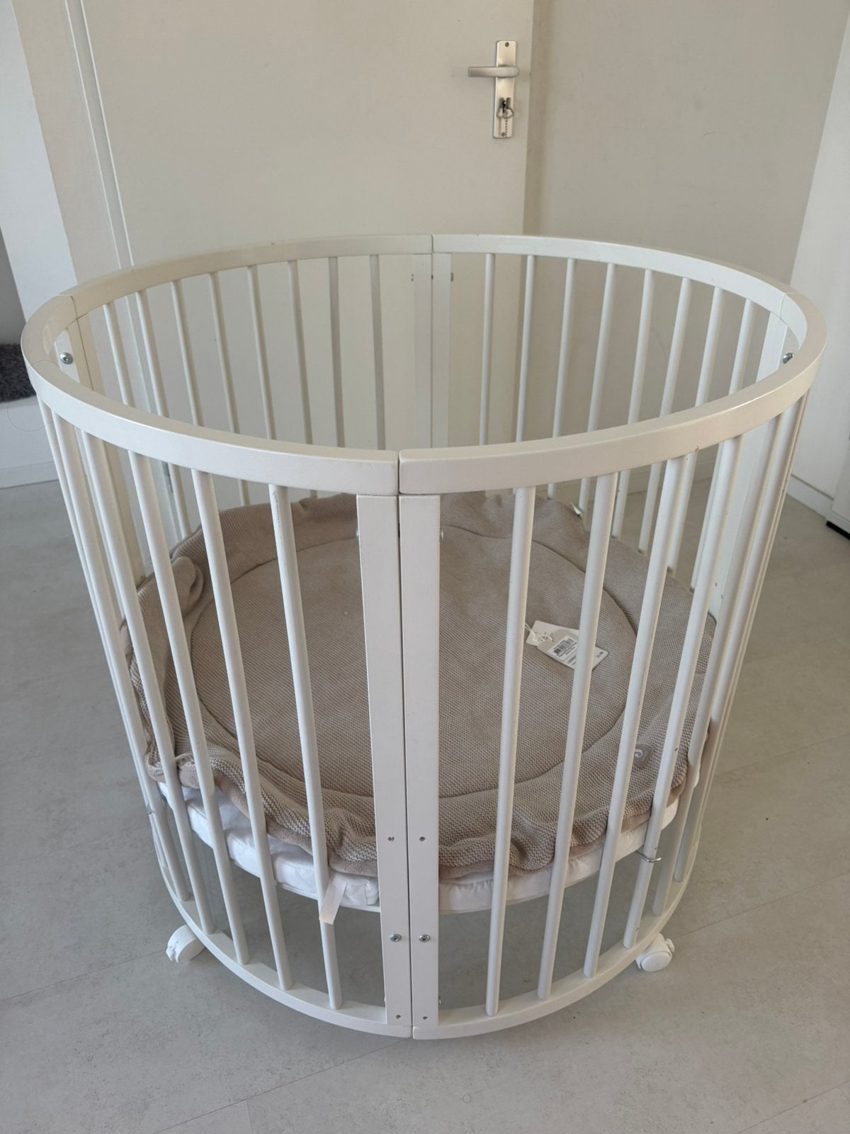 Box rond wit 92x92x80,5 cm, Kinderen en Baby's, Boxen, Ophalen, Zo goed als nieuw, Rond, In hoogte verstelbaar