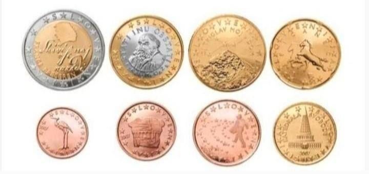 Slovenië Losse Munten(1cent t/m 2euro)(2007 t/m 2022)UNC+BU, Verzenden, Slovenië, Losse munt