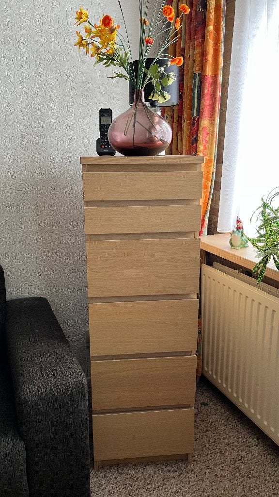 Ikea Malm 6 lades 2 stuks, Ophalen, Overige materialen, Gebruikt, 5 laden of meer