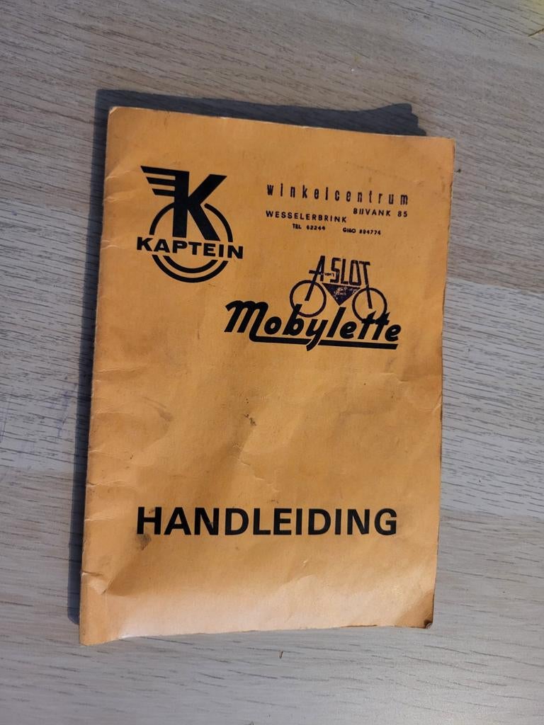Mobylette Kaptein Handleiding Boekje -, Ophalen of Verzenden, Gebruikt