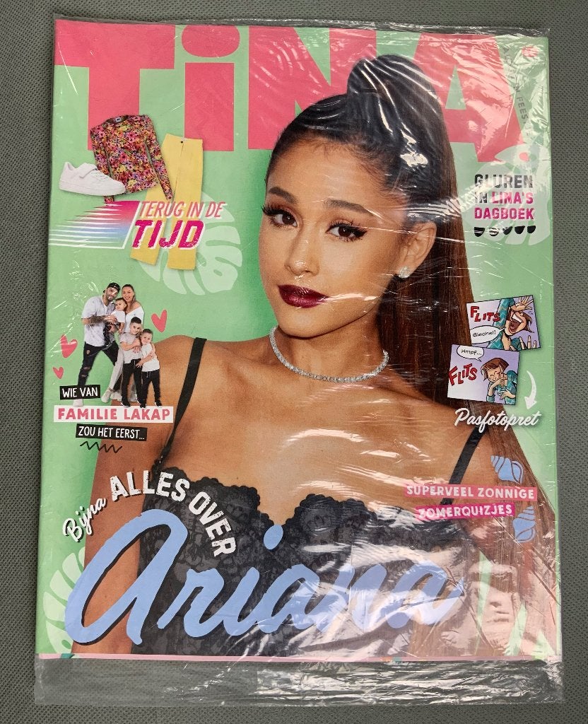 Tijdschrift Tina 29 2021 Ariana Grande + bijlage Suus & Sas, Ophalen of Verzenden, Nieuw, Gossip of Showbizz