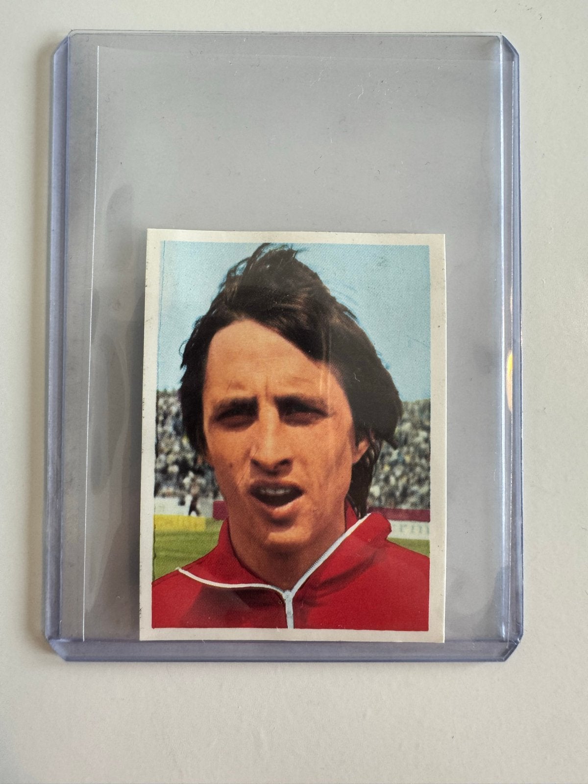 Johan Cruyff 1973 Vanderhout sticker uit boek, Ophalen of Verzenden, Gebruikt, Ajax, Spelerskaart