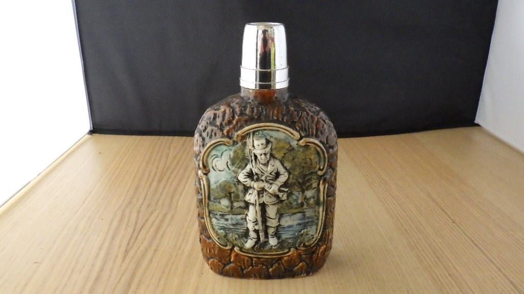 vintage keramieken heupfles: Italië, Verzamelen, Retro, Ophalen of Verzenden, Overige typen