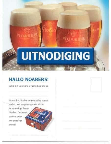 Grolsch Hallo Noabers - uitnodiging / bierkaart uit 2004, Ophalen, Zo goed als nieuw, Overige typen, Grolsch