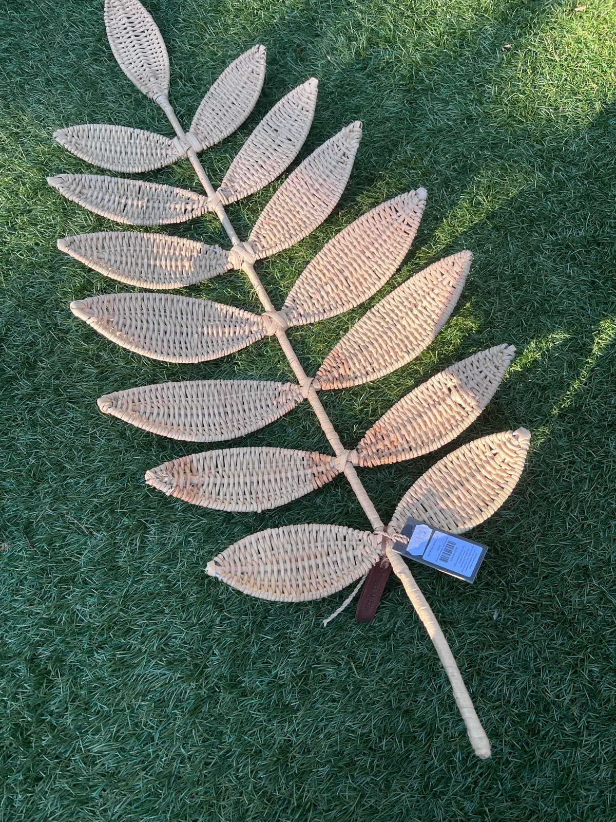 8x Riviera Maison rotan decoratie bladeren, Huis en Inrichting, Woonaccessoires | Overige, Ophalen, Beige, Nieuw, Landelijk