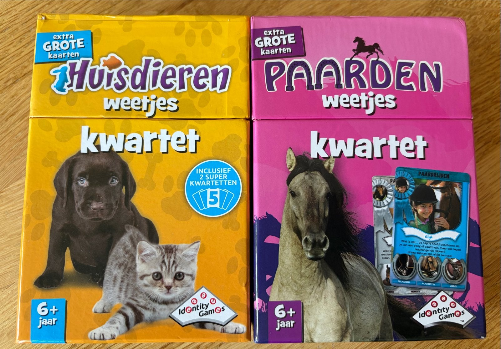 Kwartetspel: Huisdieren weetjes & Paarden weetjes (nieuw), Een of twee spelers, Ophalen of Verzenden, Nieuw