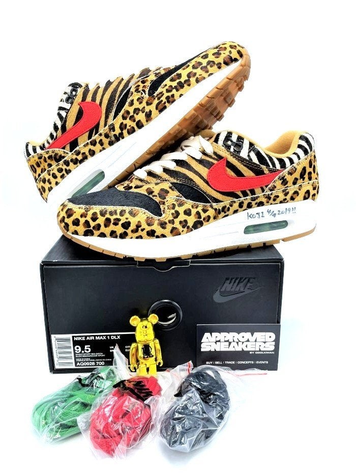 Nike Air Max 1 Atmos Animal 2.0 Signed by Koji US9.5 43, Overige kleuren, -, -, Ophalen of Verzenden