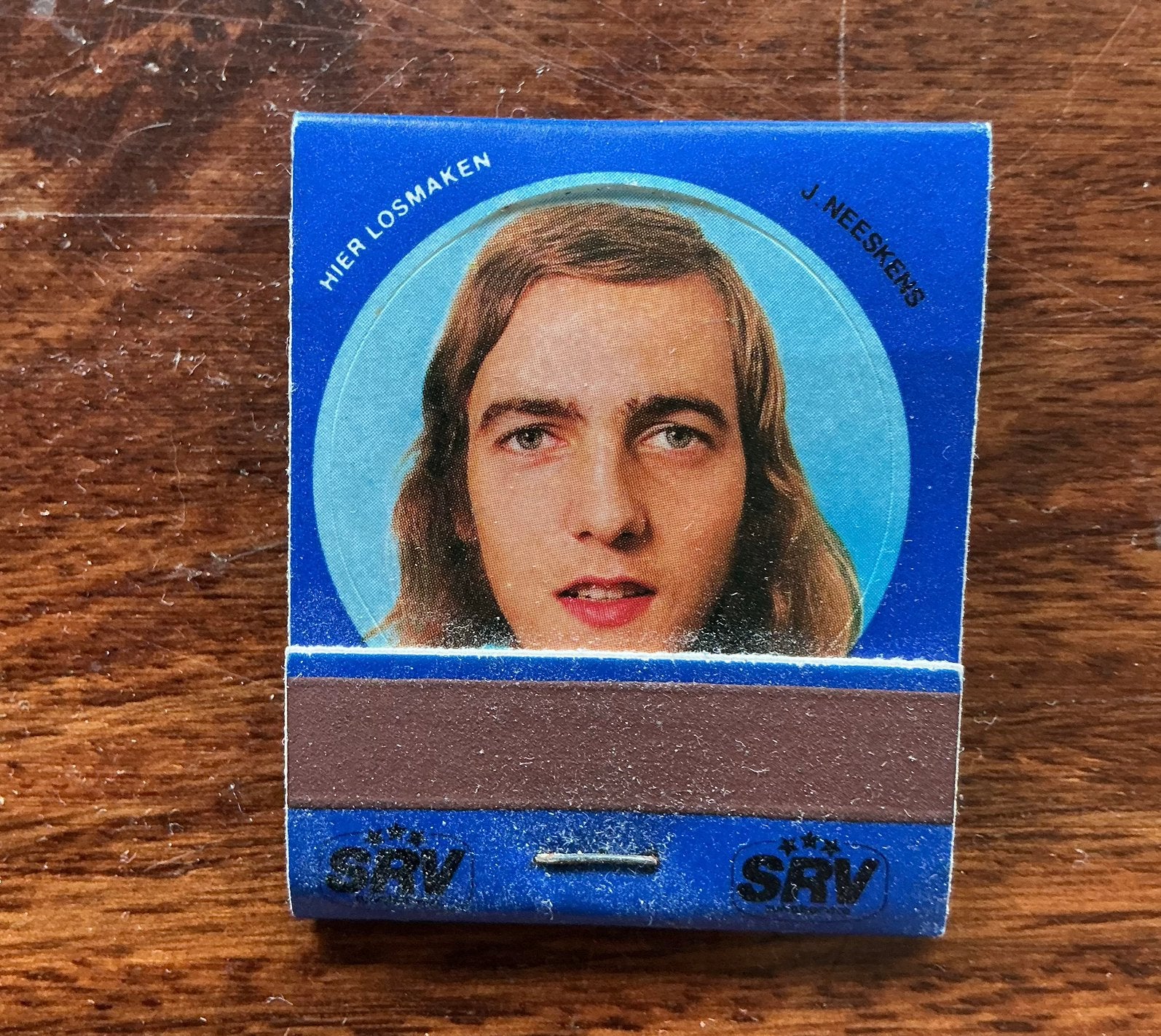 Voetbal lucifersdoosje SRV WK 1974 Nederlands elft Neeskens, Ophalen of Verzenden, Luciferdoosjes of -merken