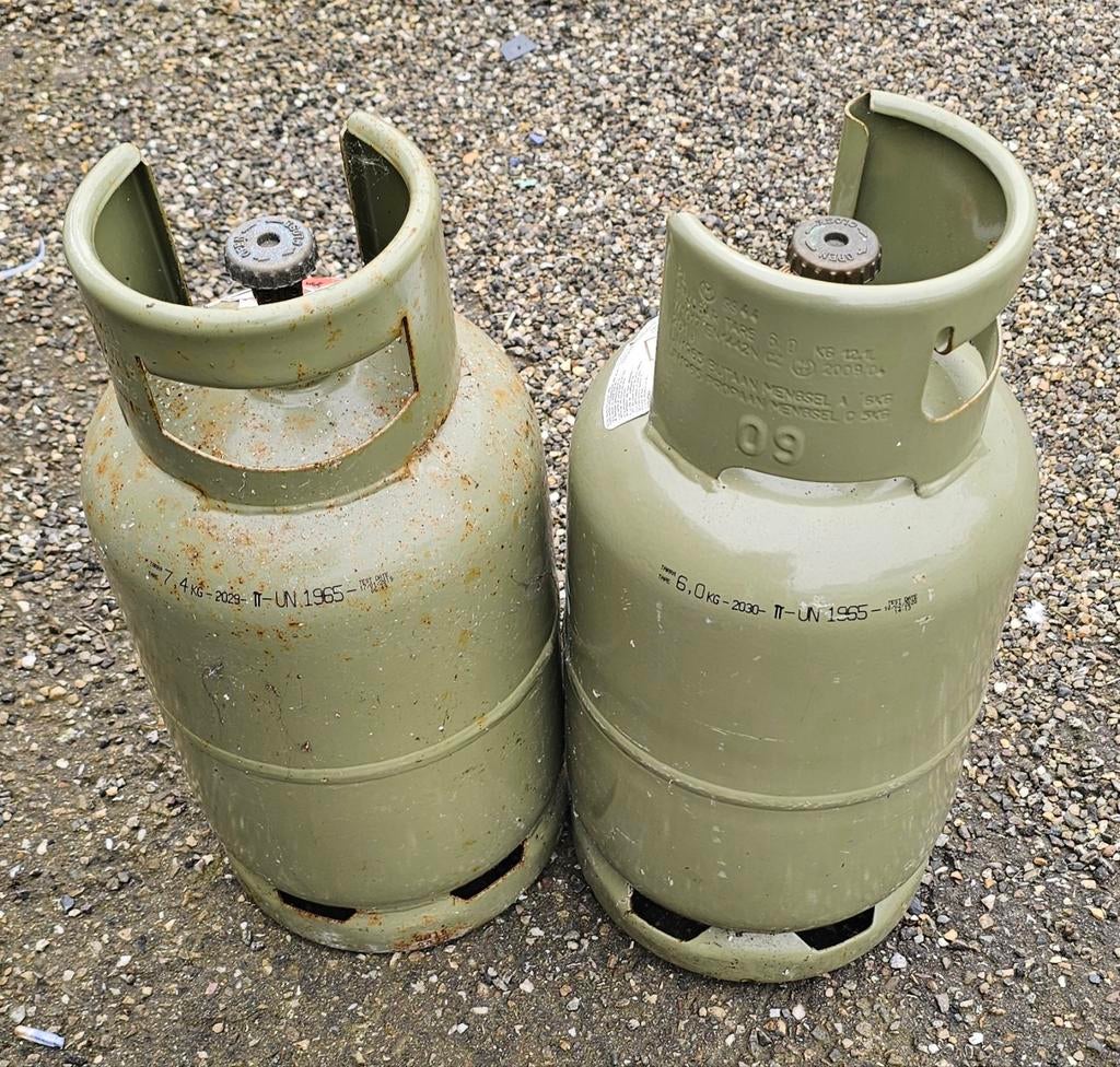 2 keer 14 liter gasfles beide gekeurd zie de foto, Watersport en Boten, Ophalen, Zo goed als nieuw, Motor en Techniek