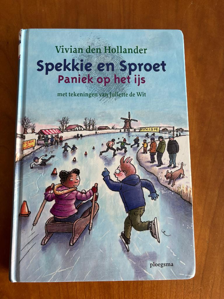 AVI 7 / avi E5 M6 Spekkie en Sproet Paniek op het ijs 9 plus, Ophalen, Gelezen, Vivian den Hollander, Fictie algemeen