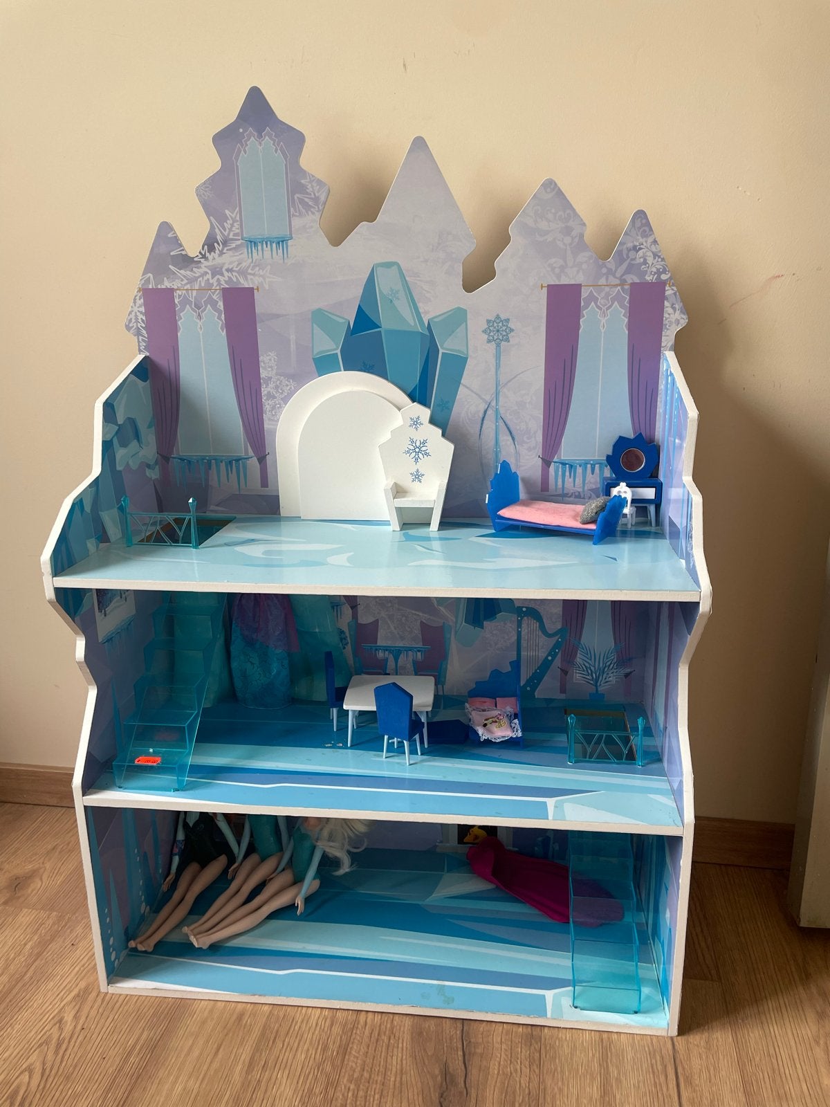 Frozen IJskasteel Poppenhuis met Meubels, Kinderen en Baby's, Speelgoed | Poppenhuizen, Ophalen of Verzenden, Gebruikt, Poppenhuis