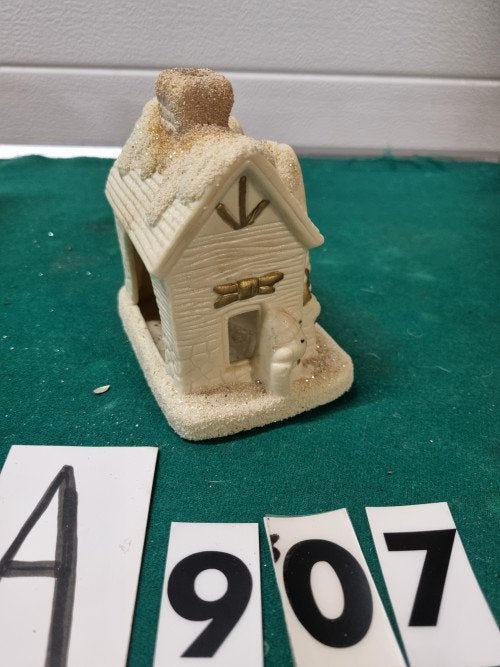 kersthuisje wit porselein [a907], Ophalen of Verzenden, 'T Olde Gre-j, Info@toldegrej.nl, Endepoelstraat 20f Didam